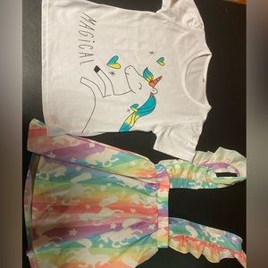 Girl 2 piece unicorn outfit